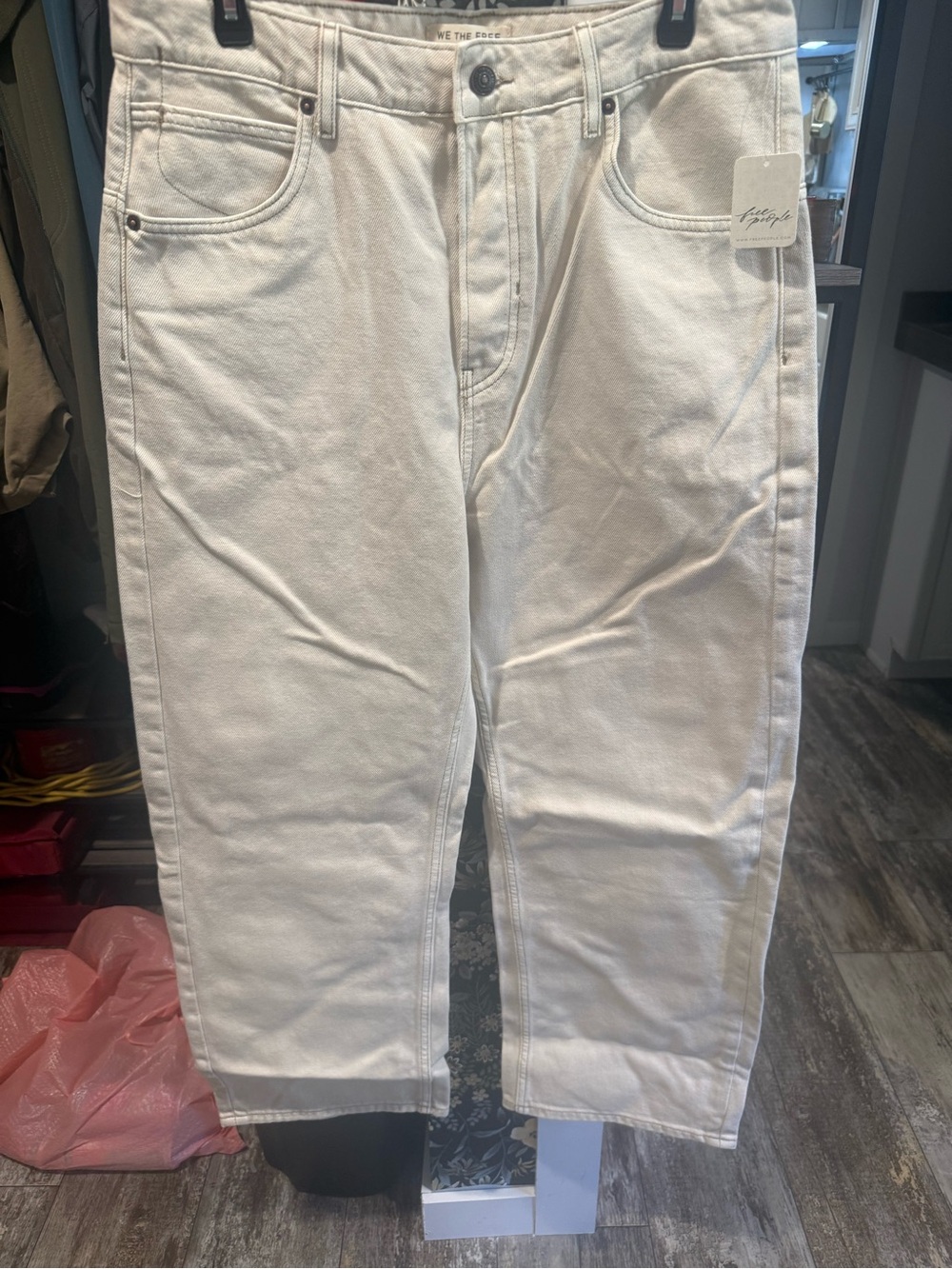 We The Free Women's Straight Jeans in Off White